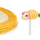 CAT SCRATCHER MOUSE ROPE SPRING  ASSORT 3 COLOURS