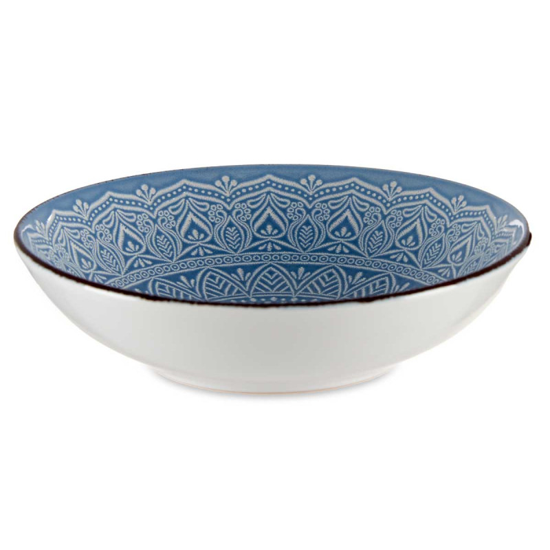 ASSIETTE RELIEF CREUSE BLEU 18,5CM 