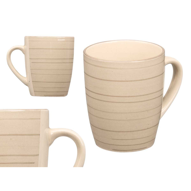MUG 300 ML 8,6 X 10,6 CM GRAY SPRIAL