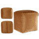 PUFF QUADRADO VELUDO 30X30CM BEGE 