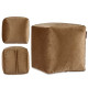 PUFF QUADRADO VELUDO 30X30CM CASTANHO