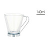 TASSE VERRE POIGNÉE MÉTAL 140 ML PETIT CAFÉ AU 