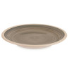 PIATTO DA DESSERT IN GRES BORDO GRIGIO 19CM