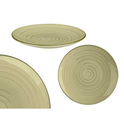 ASSIETTE DESERT 19 CM SPIRAL VERT OLIVE