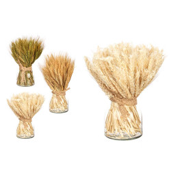 VASE BOUQUET WHEAT SMALL 3 COLOURS ASSORT