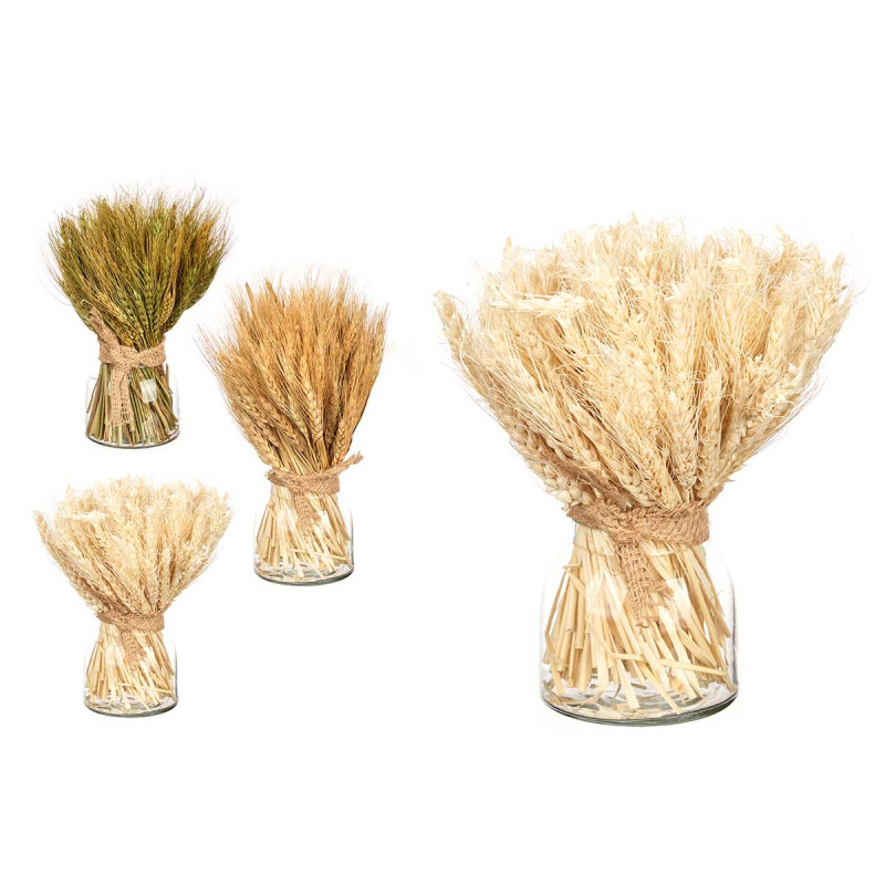 VASE BOUQUET WHEAT SMALL 3 COLOURS ASSORT