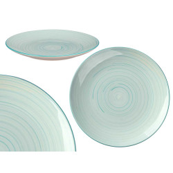 ASSIETTE PLATE 27 CM SPIRAL BLEU