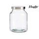 GLASS POT WITH METAL LID