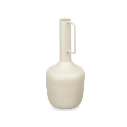 VASO AÇO RETANGULAR COM ALÇA COR CREME PASTEL