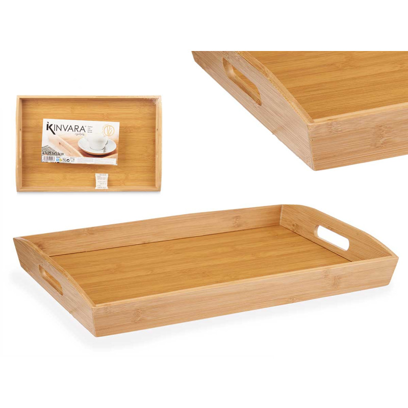 VASSOIO BAMBU MANIGLIE 43,7X29,5X5,5CM