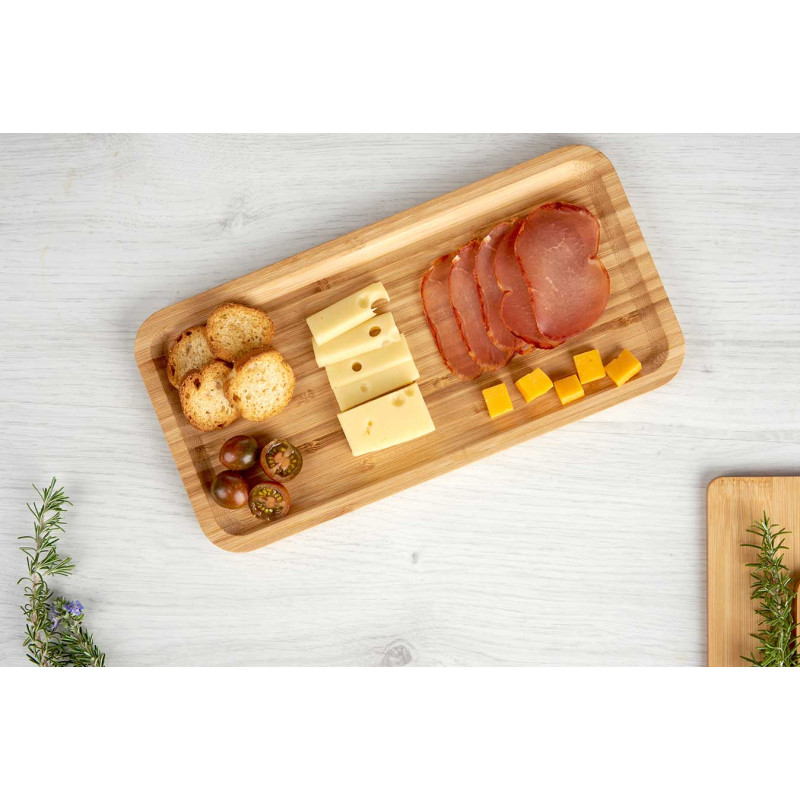 RECTANGULAR BAMBOO APPETIZER TRAY 29,5X11,5 CM