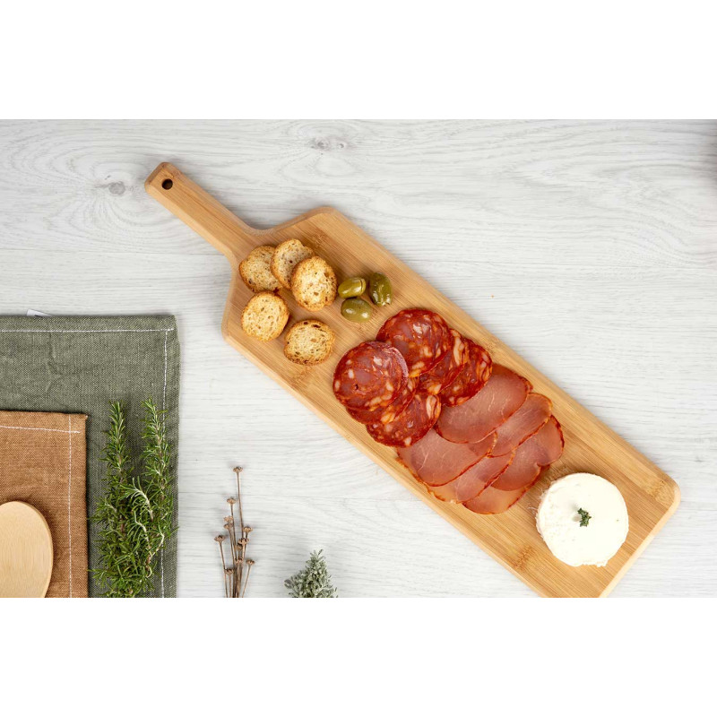 TABLA BAMBU APERITIVO MANGO 50 X 14 X 1,5 CM