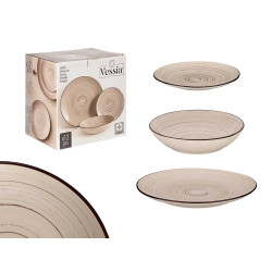 SET VAJILLA 12 PCS ESPIRAL TIERRA
