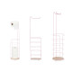 ROLL HOLDER BAMBOO METAL W/PINK TANK 