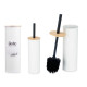 SCOPINO METALLO TAPPO BAMBU BIANCO