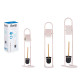 PORTE-ROULEAU/BROSSE TOILETTE MÉTAL BAMBOU ROSE