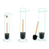 PORTE-ROULEAU MÉTAL BROSSE TOILETTE BAMBOU MENTHE