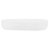 RESIN SOAP DISH W/BAMBOO WHITE