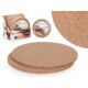 SET 2 ROUND CORK PLACEMATS 18 CM