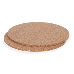SET 2 ROUND CORK PLACEMATS 18 CM