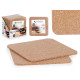 SET 2 SQUARE CORK PLACEMATS 18 CM