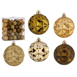 SET 50 7CM OLIVE GREEN AND GOLD PVC BALL 