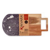 TAGLIERE IN LEGNO E MARMO NERO CON MANICO