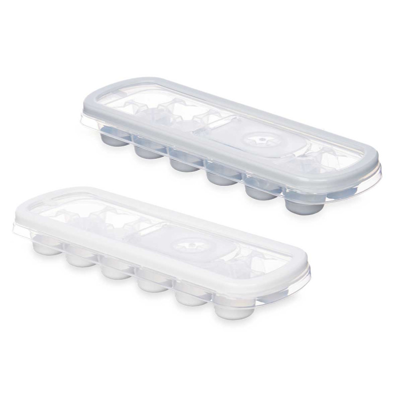 BAC À GLAÇONS 12 COMPARTIMENTS SILICONE ASSORTIS 2