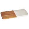 TAGLIERE IN LEGNO E MARMO BIANCO 38CM