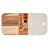 TAGLIERE IN LEGNO E MARMO BIANCO 38CM
