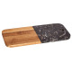 TAGLIERE IN LEGNO E MARMO NERO 38CM