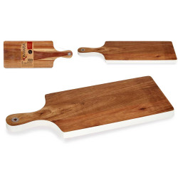 TAGLIERE IN LEGNO BORDO BIANCO 45CM
