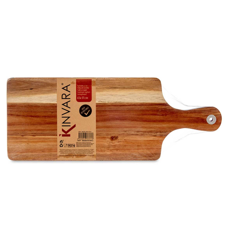 TAGLIERE IN LEGNO CON BORDO NERO 45CM
