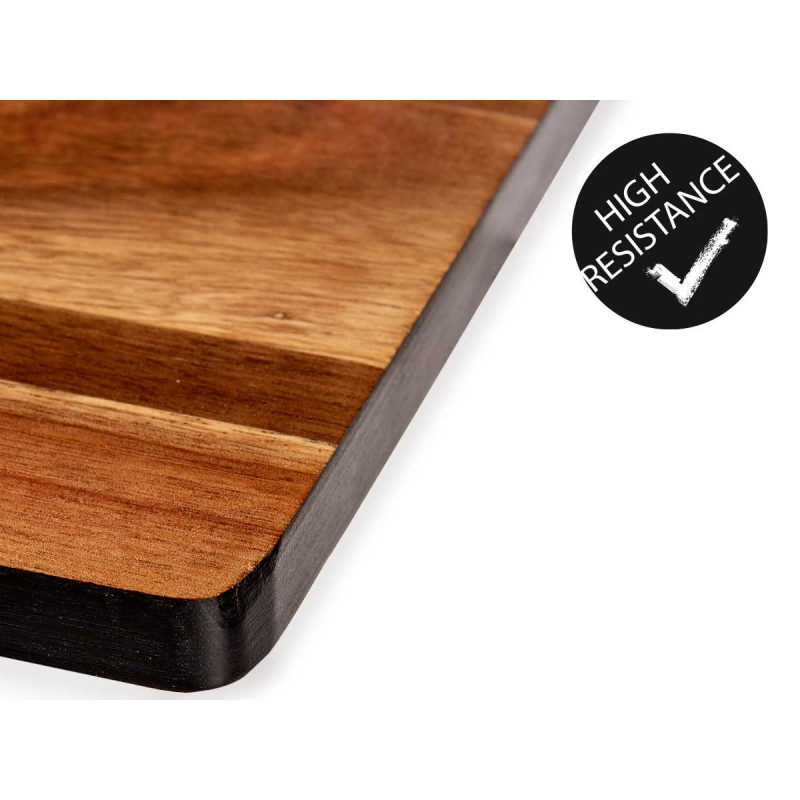 TAGLIERE IN LEGNO CON BORDO NERO 45CM
