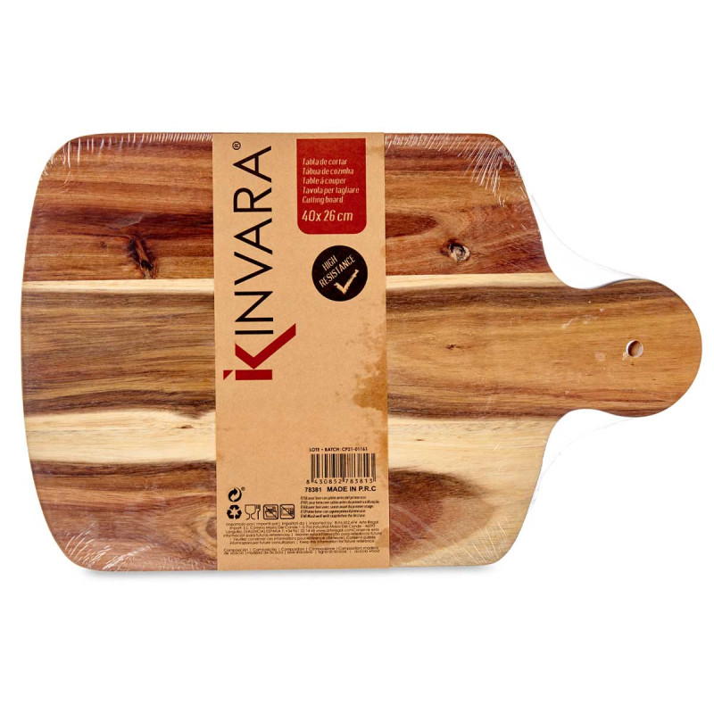 TAGLIERE IN LEGNO CON BORDO NERO 40CM