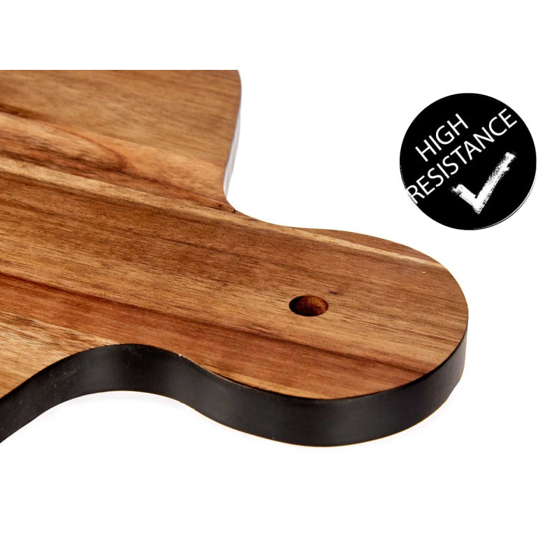 TAGLIERE IN LEGNO CON BORDO NERO 40CM