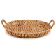 LOW ROUND STRAW CENTERPIECE DISH W HANDLE