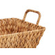 HIGH RECTANGULAR STRAW CENTERPIECE DISH W HANDLE