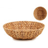 HIGH MEDIUM ROUND STRAW CENTERPIECE DISH W HANDLE 