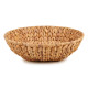 HIGH MEDIUM ROUND STRAW CENTERPIECE DISH W HANDLE 