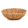 HIGH MEDIUM ROUND STRAW CENTERPIECE DISH W HANDLE 