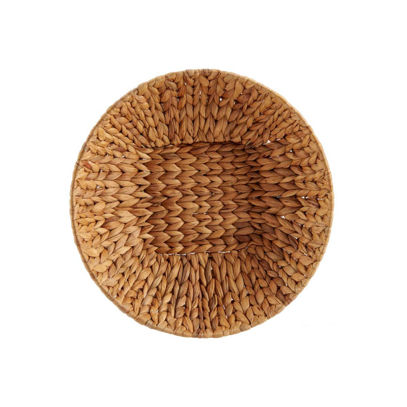 HIGH MEDIUM ROUND STRAW CENTERPIECE DISH W HANDLE 