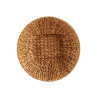 HIGH MEDIUM ROUND STRAW CENTERPIECE DISH W HANDLE 
