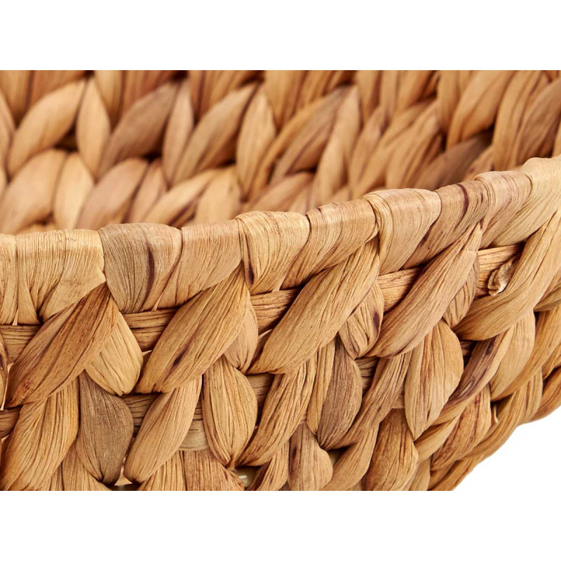 HIGH MEDIUM ROUND STRAW CENTERPIECE DISH W HANDLE 