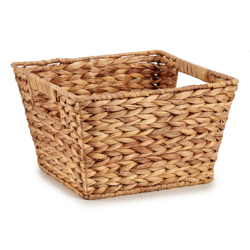 RECTANGULAR STRAW BASKET WITH HANDLES