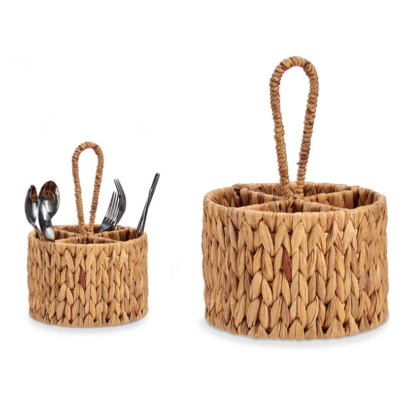 RANGE COUVERTS EN PAILLE ROND AVEC 4 CREUX