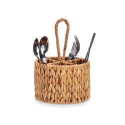 RANGE COUVERTS EN PAILLE ROND AVEC 4 CREUX