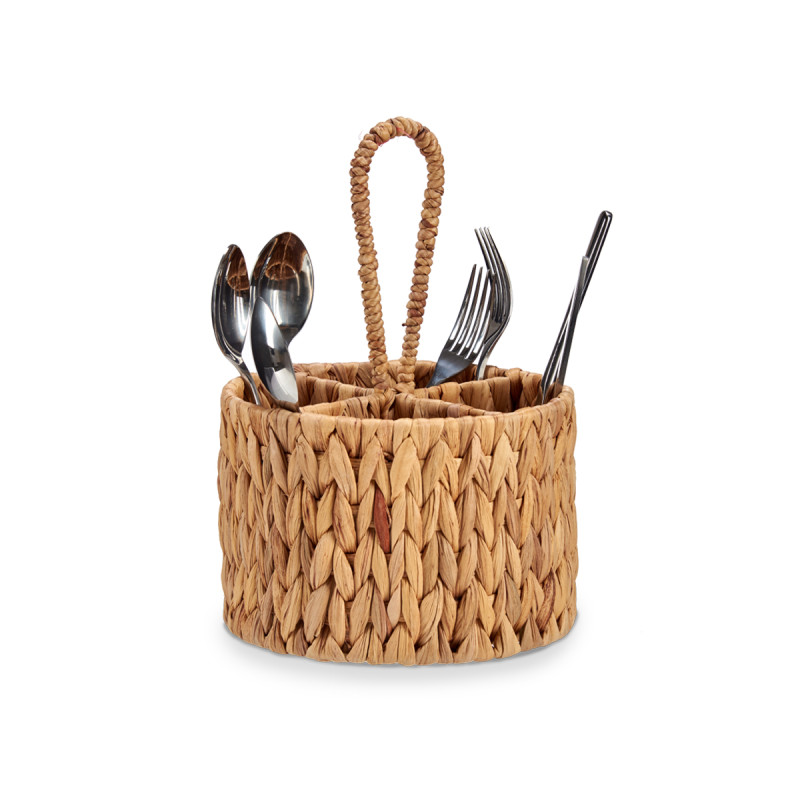RANGE COUVERTS EN PAILLE ROND AVEC 4 CREUX
