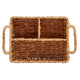 ORGANIZADOR RECTANGULAR PALHA COM 3 ESPAÇOS 