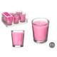 SET 6 CANDELE BICCHIERE VETRO ORCHIDEA